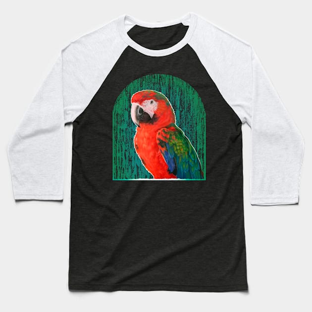 The digital painted parrot (1st version) Baseball T-Shirt by LilianaTikage